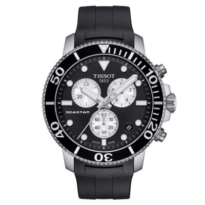 Tissot Chronograph Watch SEASTAR 1000 Black Rubber - T1204171705100
